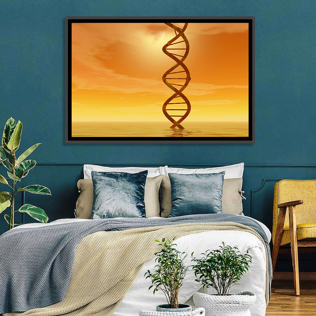 Dna Helix at Sunset Wall Art