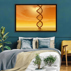 Dna Helix at Sunset Wall Art