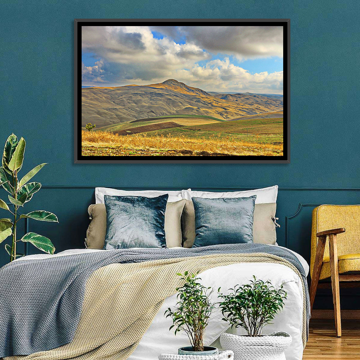 Shamakhi Valley Harvest Fields Wall Art