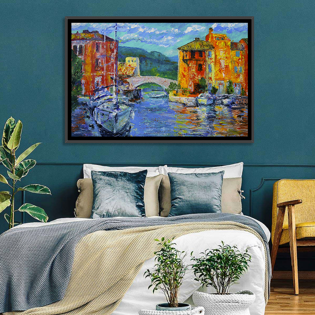 Port Grimaud Canal Scene Wall Art