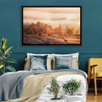 Autumn Morning Horse Silhouette Wall Art