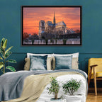 Notre-dame Cathedral at Golden Hour Wall Art