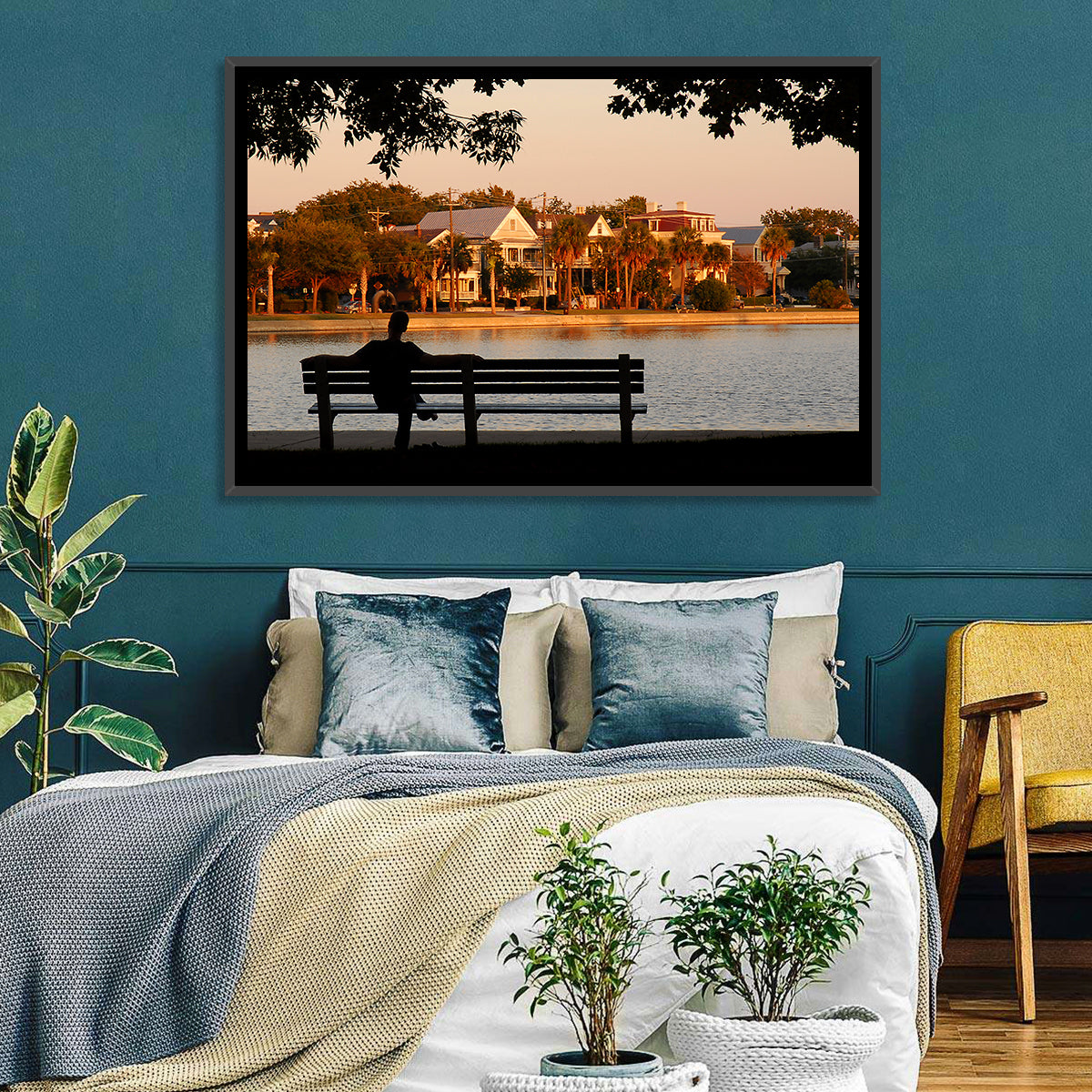 Colonial Lake, Charleston Wall Art in a room, landscape