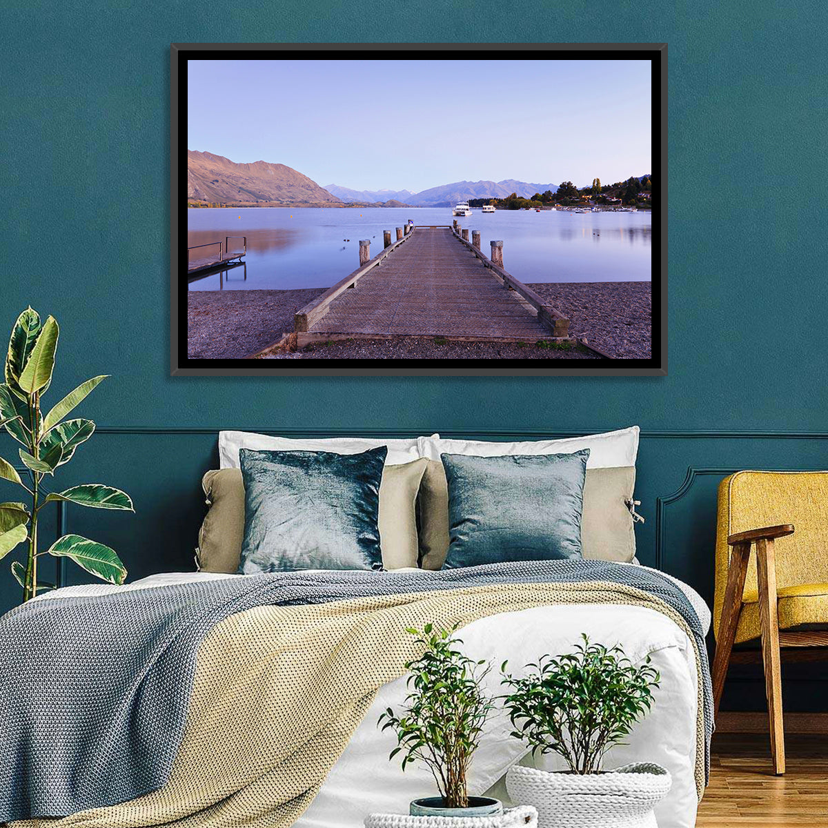 Wanaka Pier at Twilight Wall Art in a room, landscape