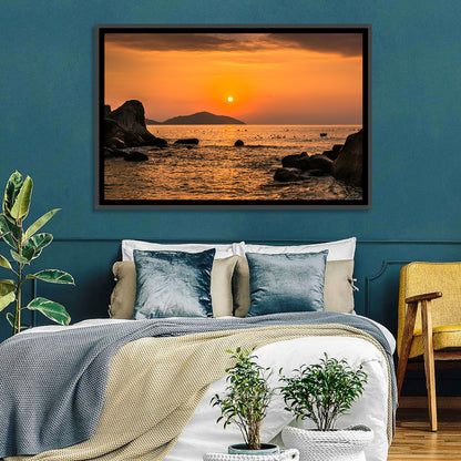 Orange Sea Sunrise Wall Art