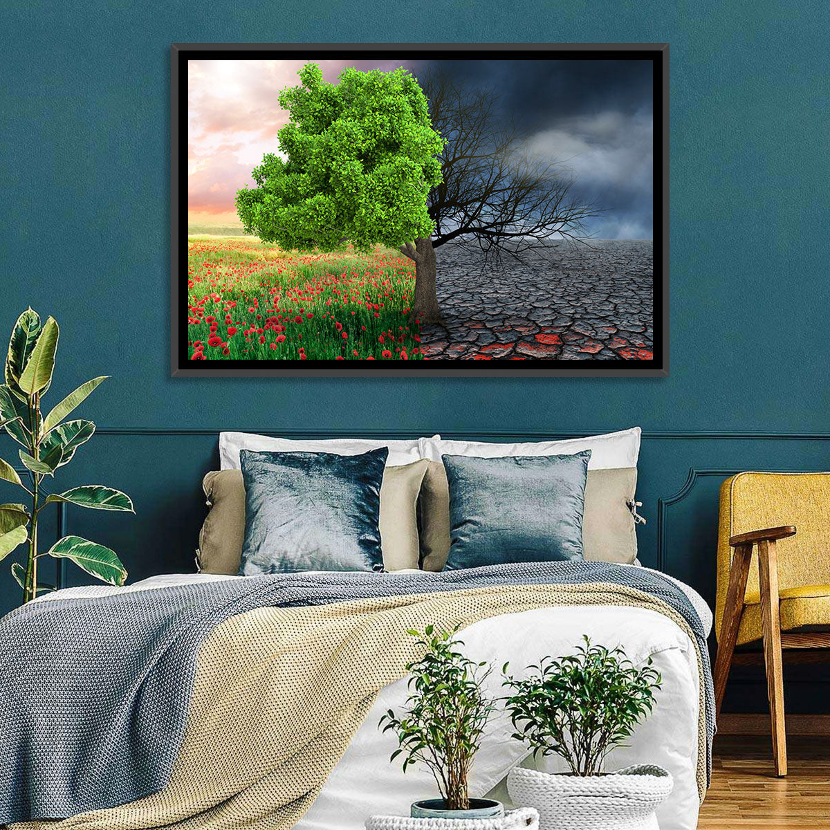 Split Climate Landscape Wall Art
