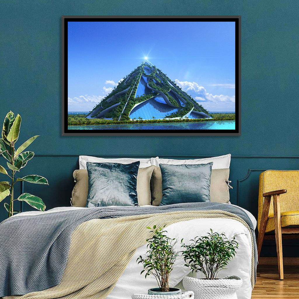 Glassy Pyramid with Gardens Wall Art