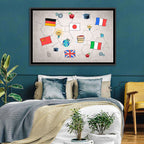 Global Flags Network Wall Art