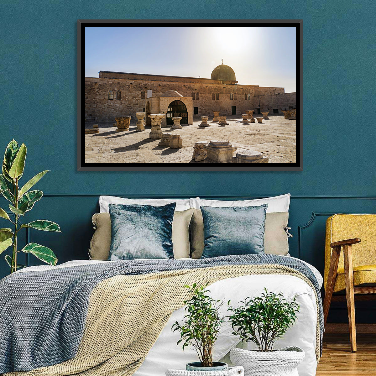 Al-aqsa Mosque Courtyard Wall Art in a room, landscape