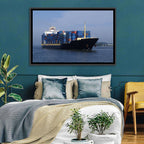 Container Ship in Motion Wall Art