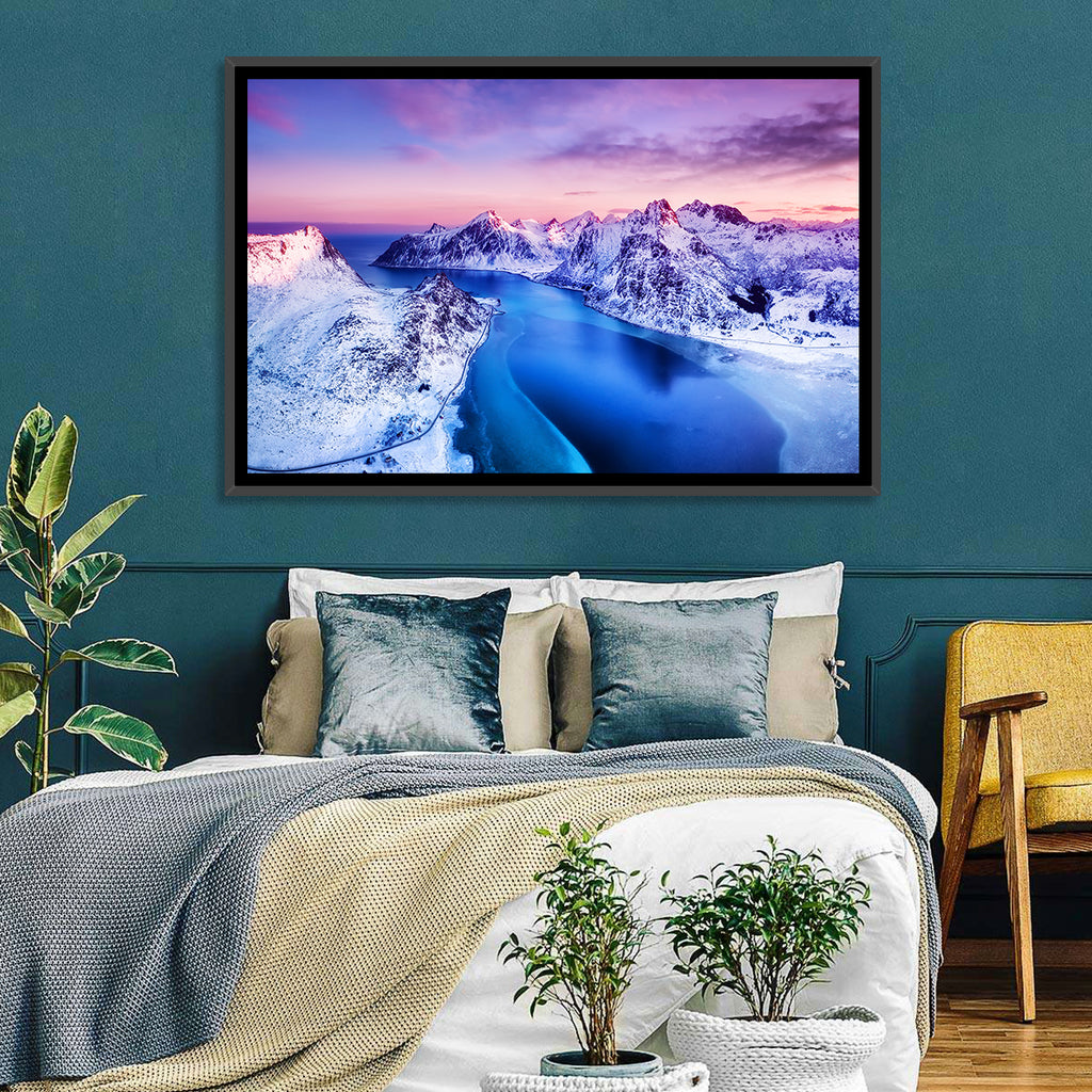 Flakstadpollen Fjord at Sunset Wall Art