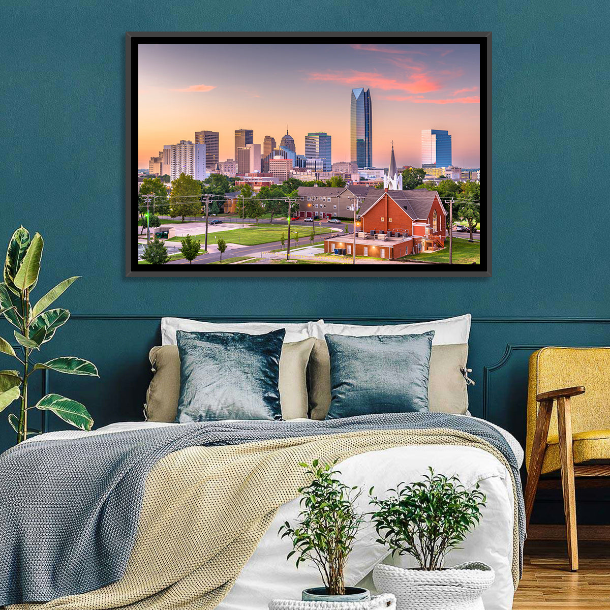 Oklahoma City Golden Hour Skyline Wall Art