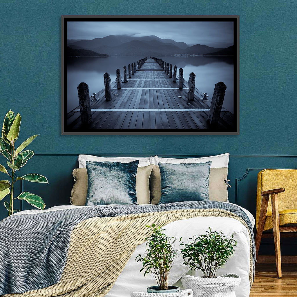 Long Lake Pier at Dusk Wall Art