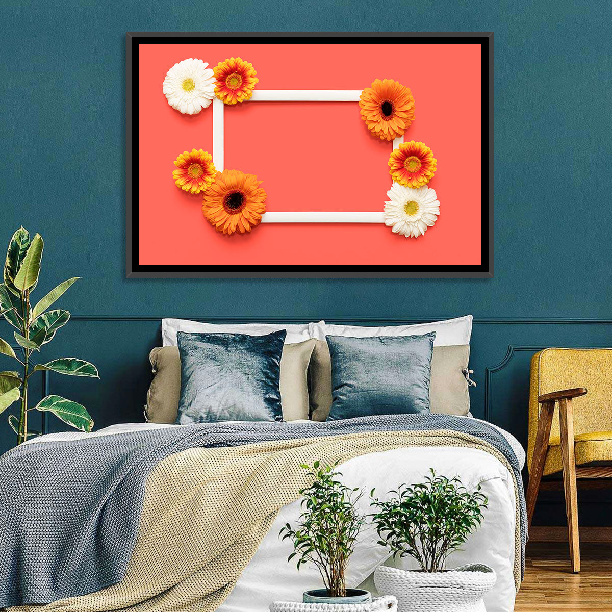 Handwritten Gerbera Greeting Wall Art