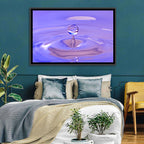 Purple Water Droplet Splash Wall Art