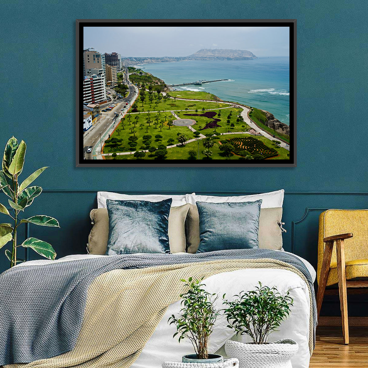 Miraflores Park Overlook, Lima Wall Art in a room, landscape