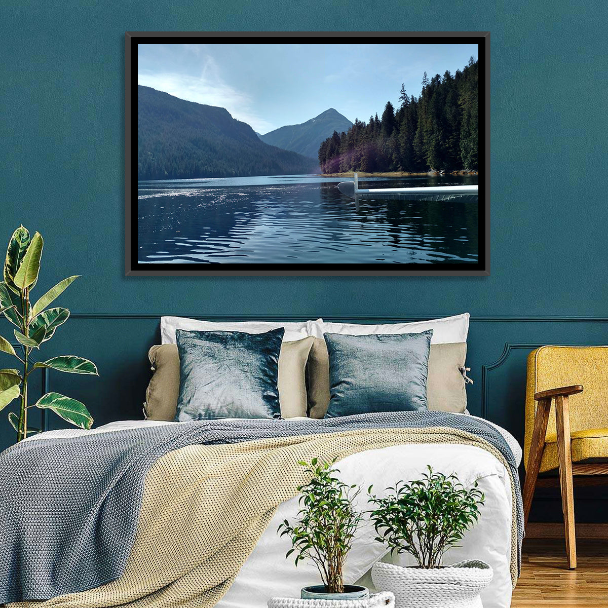 Tongass National Forest Seaplane View Wall Art in a room, landscape