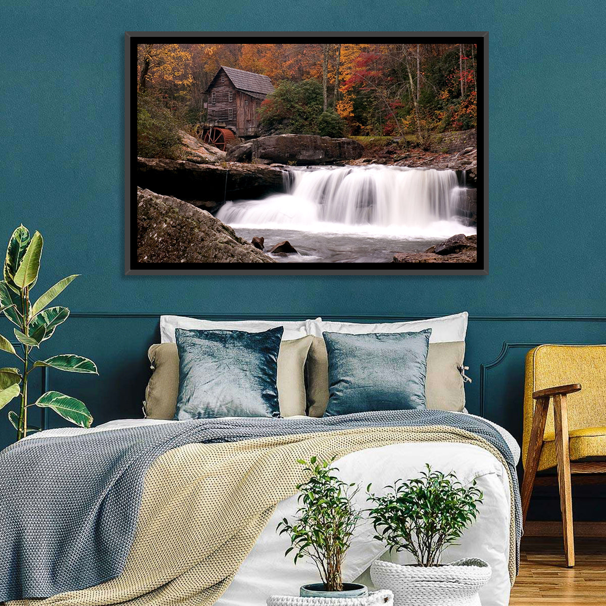 Glade Creek Grist Mill, West Virginia Wall Art in a room, landscape