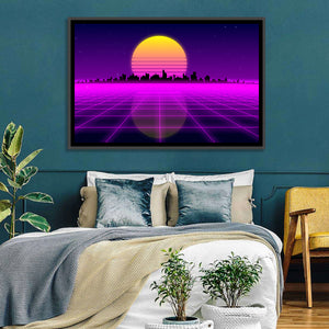 Neon Lights Sunrise Wall Art