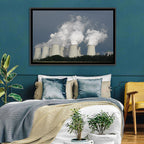 Cooling Towers at Coal Power Plant Wall Art