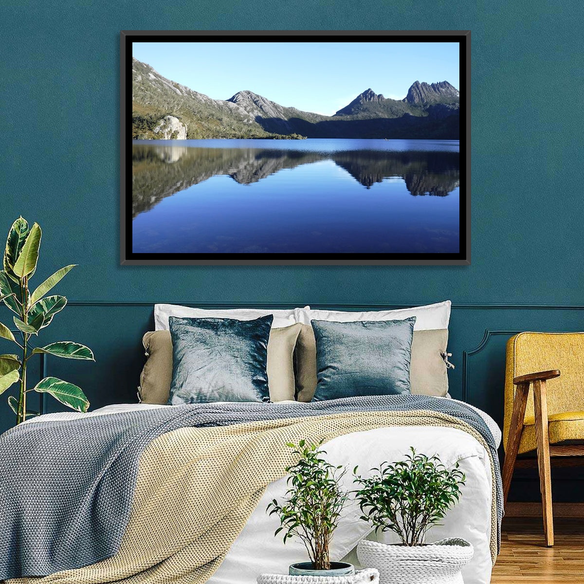 Dove Lake, Cradle Mountain Wall Art in a room, landscape