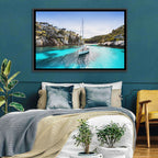 Menorca Cove Sailboat Wall Art