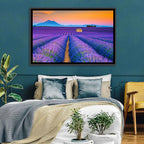 Valensole Lavender Fields at Sunset Wall Art
