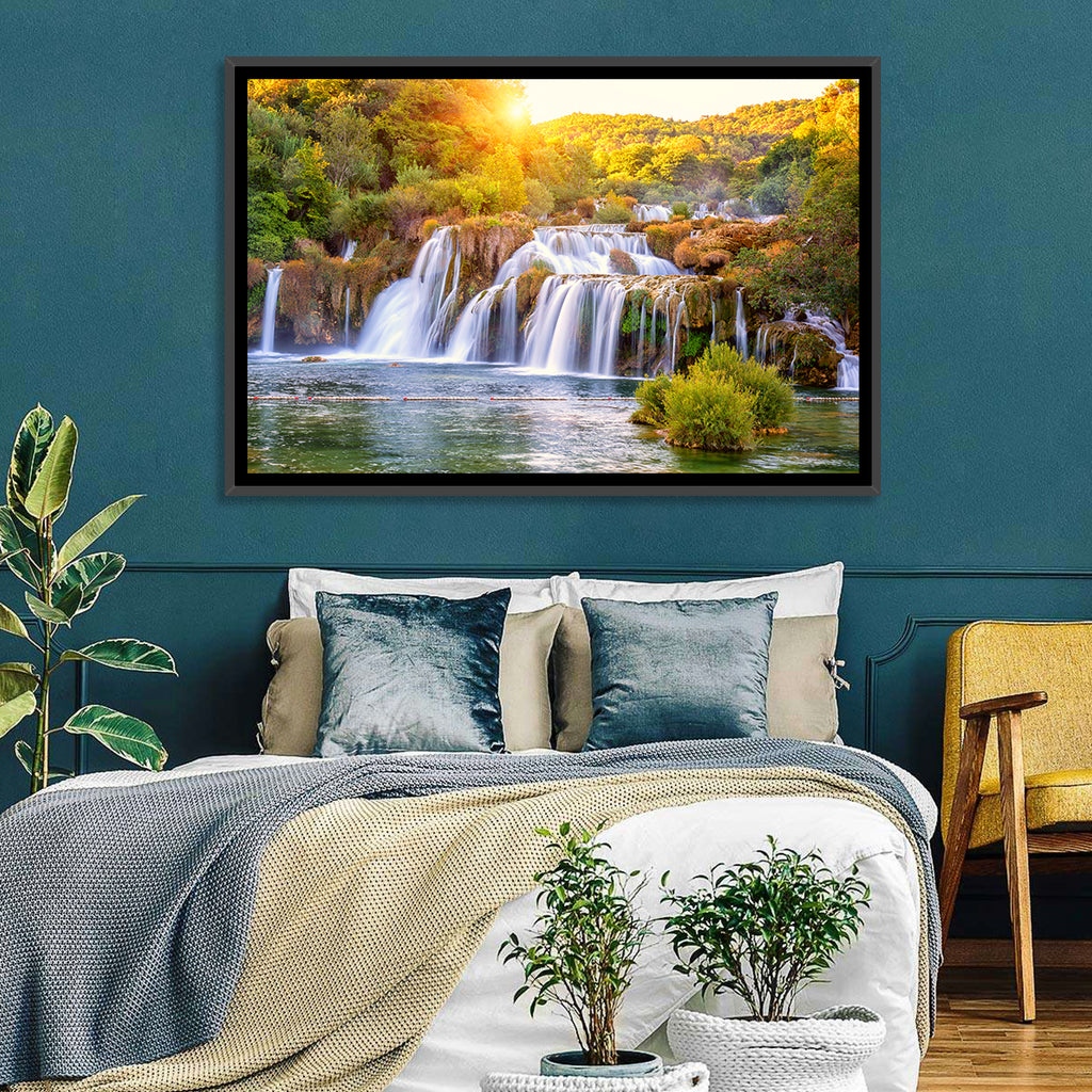 Skradinski Buk Waterfall at Golden Hour Wall Art