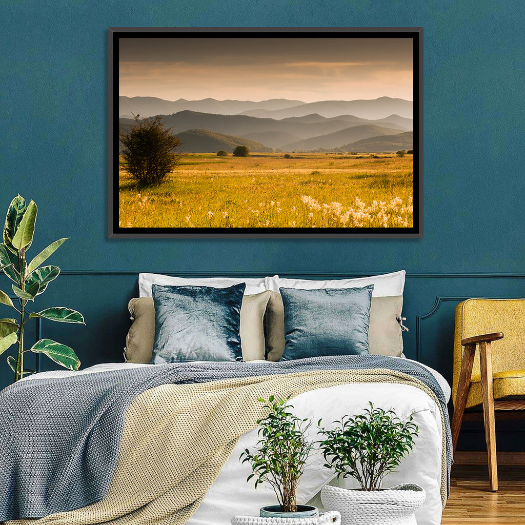 Golden Hour Countryside Hills Wall Art