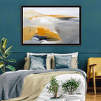 White Coastal Abstract Landscape Wall Art