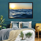 Sunset Over Calm Waves Wall Art