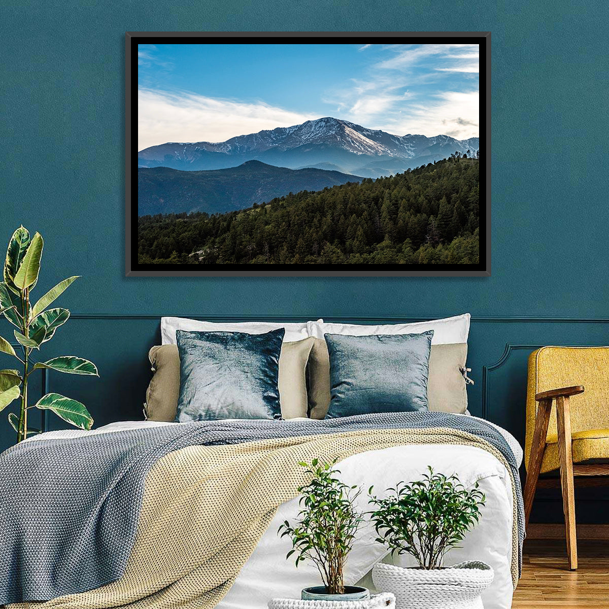 Pikes Peak Mountain Landscape Wall Art