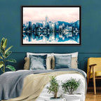 Victoria Harbour Sketch at Dusk Wall Art