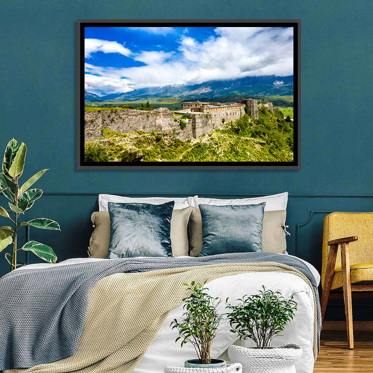 Gjirokastër Fortress Over Drino Valley Wall Art in a room, landscape
