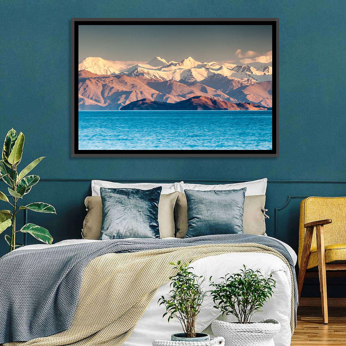 Karakul Lake at Golden Hour Wall Art