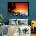 Tropical Island Sunset Wall Art