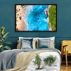 Aerial Turquoise Beach Cliffs Wall Art