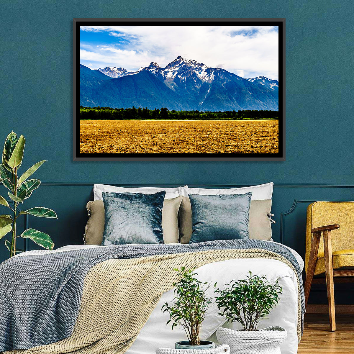 Cheam Mountain Peak Wall Art in a room, landscape