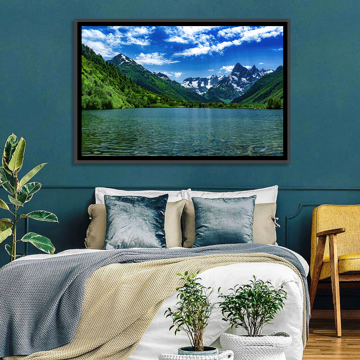 Lake Tumanly Kel Wall Art in a room, landscape