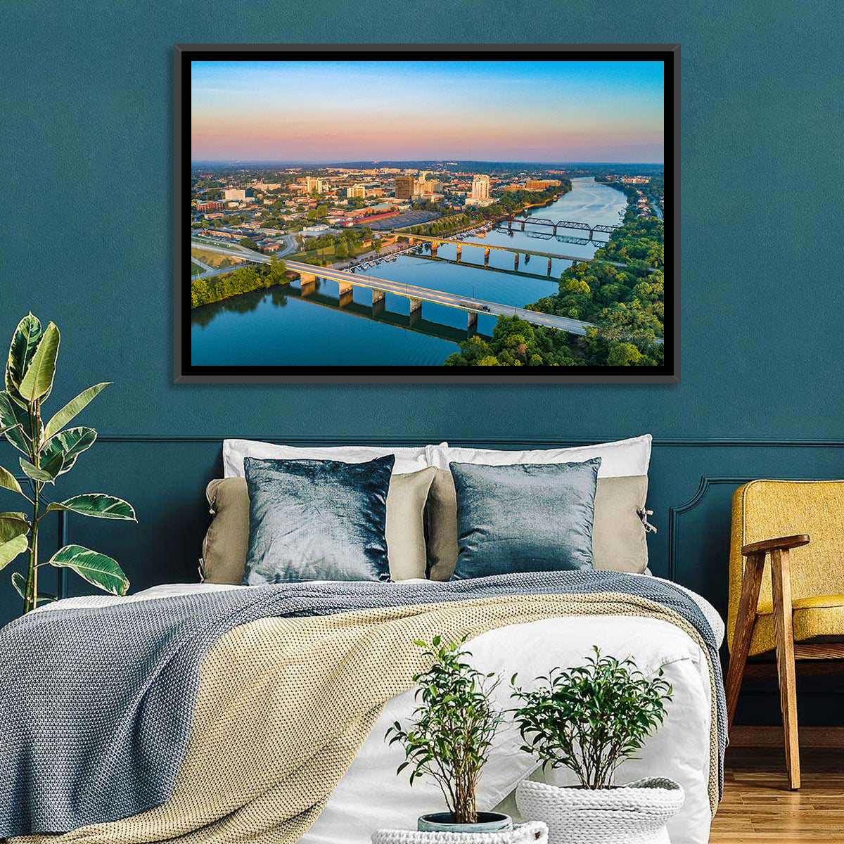 Augusta Savannah River Skyline Wall Art
