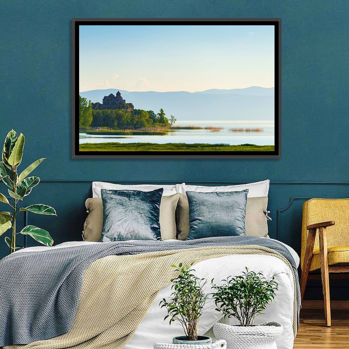 Sevanavank on Lake Sevan Wall Art in a room, landscape