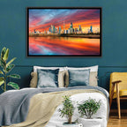Shuwaikh Port at Dusk Wall Art