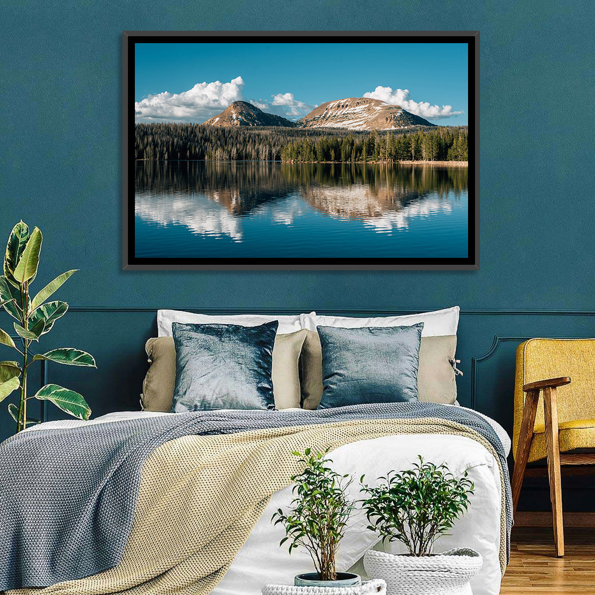Uinta Mountains at Trial Lake Wall Art in a room, landscape