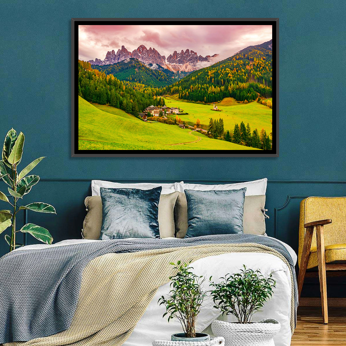 St Johann Church, Santa Maddalena Wall Art in a room, landscape