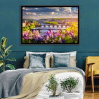 Prague Vltava Bridges in Spring Light Wall Art