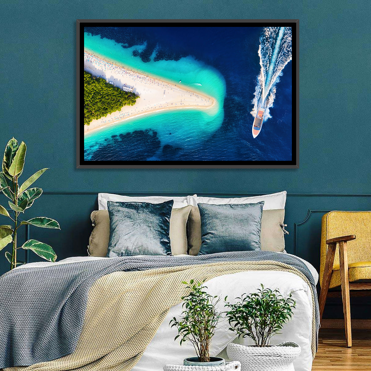 Zlatni Rat Beach Aerial, Bol Croatia Wall Art