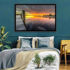 Meredith Bay Pier at Sunrise Wall Art