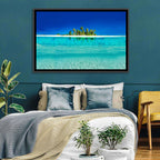 Tranquil Split-level Tropical Island Seascape Wall Art