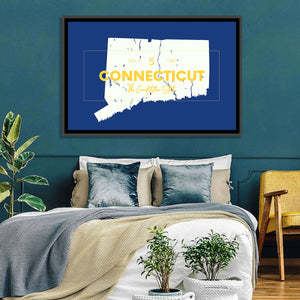 Connecticut State Map Wall Art