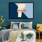 Vermont Map, Green Mountain State Wall Art